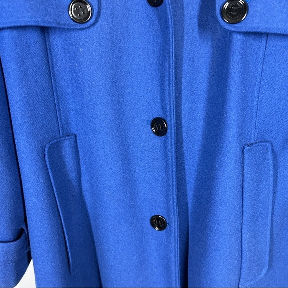 Calvin Klein Blue Button Front Winter Coat 8 - Picture 4 of 9